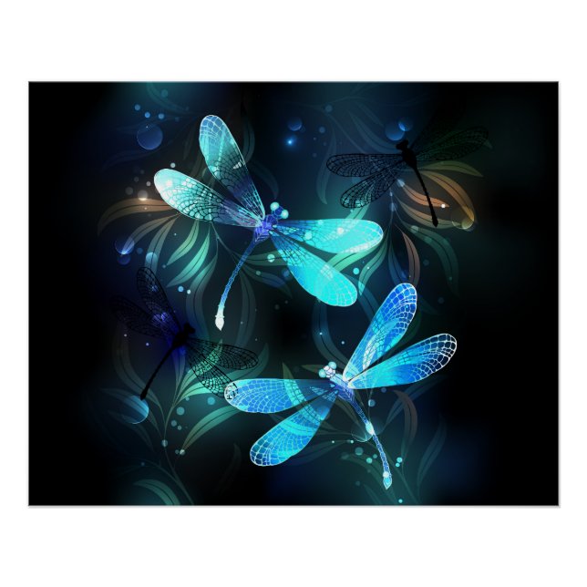 Lake Glows Dragonflies Poster (Vorderseite)