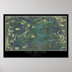 Lake Greeson Arkansas Satellite Poster Karte