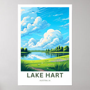 Lake Hart Australia Travel Print Poster