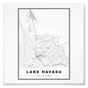 Lake Havasu City Map Fotodruck