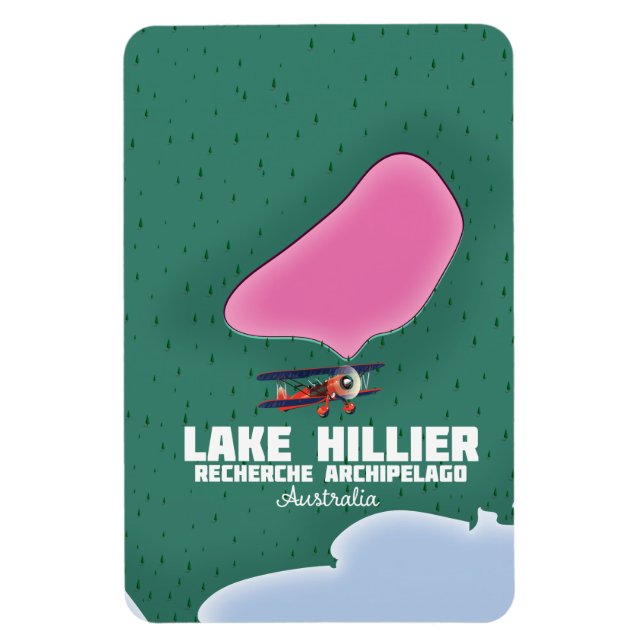 Lake Hillier Australian Map. Magnet (Vertikal)