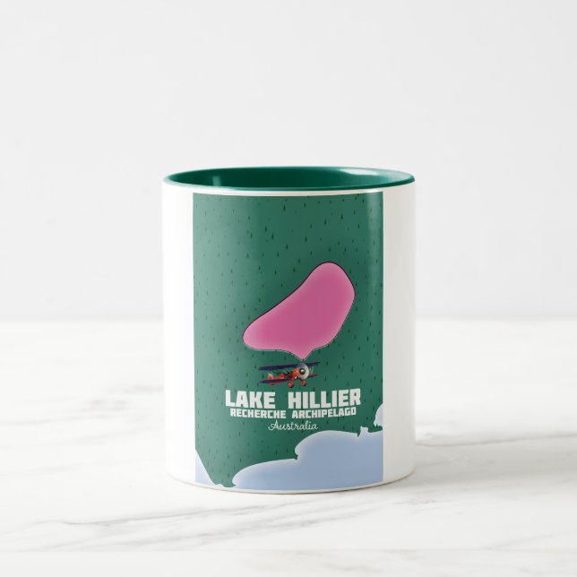 Lake Hillier Australian Map. Zweifarbige Tasse (Mittel)