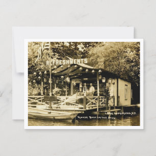 Lake Hopatcong NG House Boat River Styx 1910s Postkarte