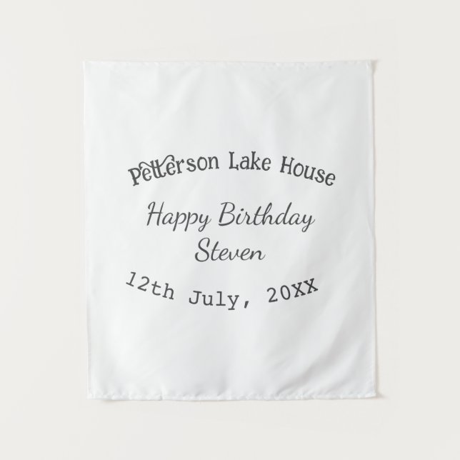 Lake House Befriedigung Geburtstag Hinzufügen Datu Wandteppich (Vorderseite)