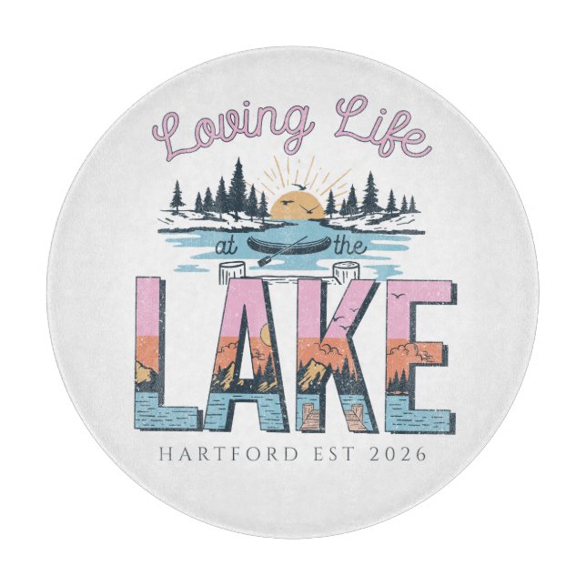 Lake House Custom Family Schneidebrett (Vorderseite)