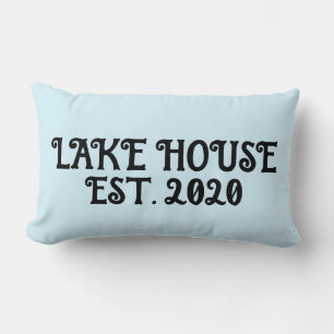 LAKE HOUSE CUSTOM LUMBAR PASTEL BLUE PILLOW LENDENKISSEN