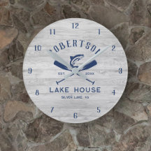 Lake House Familienname Rustic Gray Wood