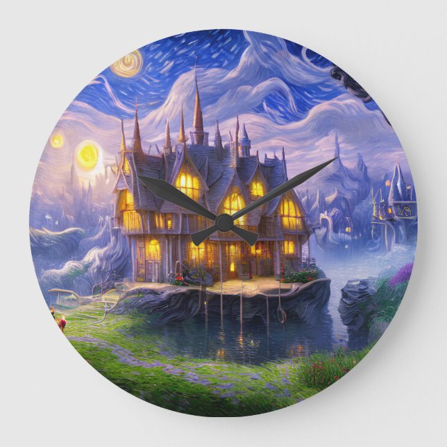 Lake House Große Wanduhr (Vorderseite)