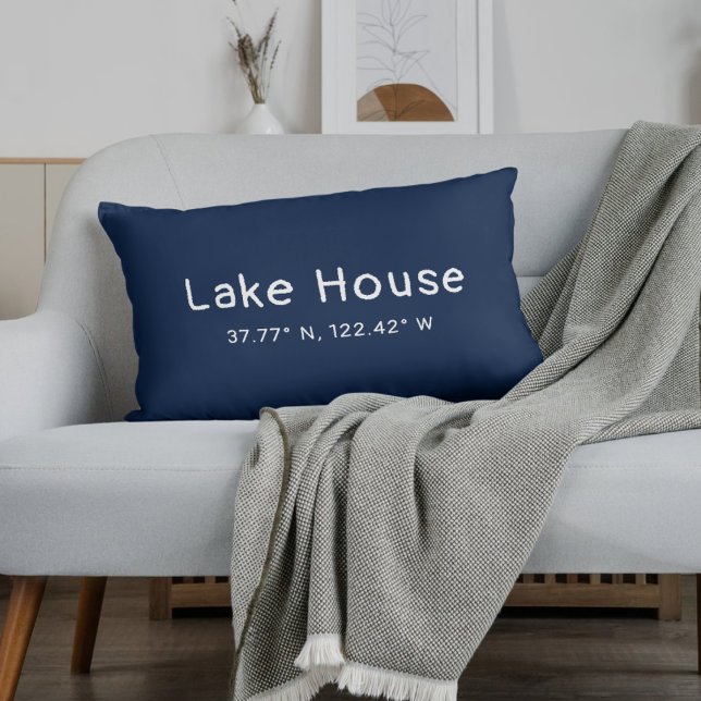Lake House koordiniert Navy Blue Throw Kissen (Von Creator hochgeladen)