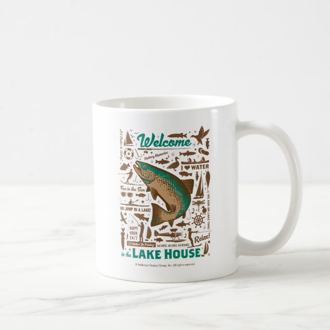Lake House Pattern Kaffeetasse (Rechts)