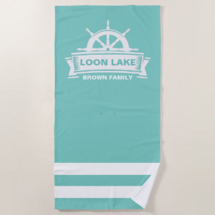 Lake House-Ruderboot Strandtuch
