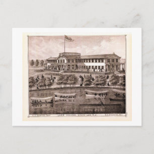 Lake House, Spring Lake, NJ 1878 Vintag Postkarte