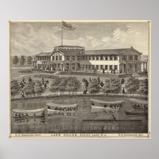 Lake House, Spring Lake, NJ Poster (Vorne)