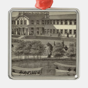 Lake House, Spring Lake, NJ Silbernes Ornament