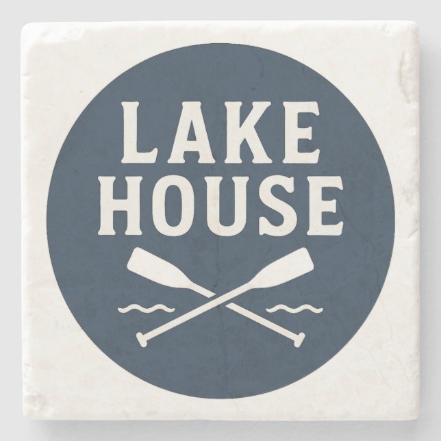 Lake House Steinuntersetzer (Vorderseite)