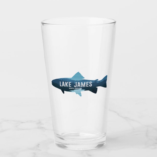 Lake James North Carolina Fisch Glas (Vorderseite)