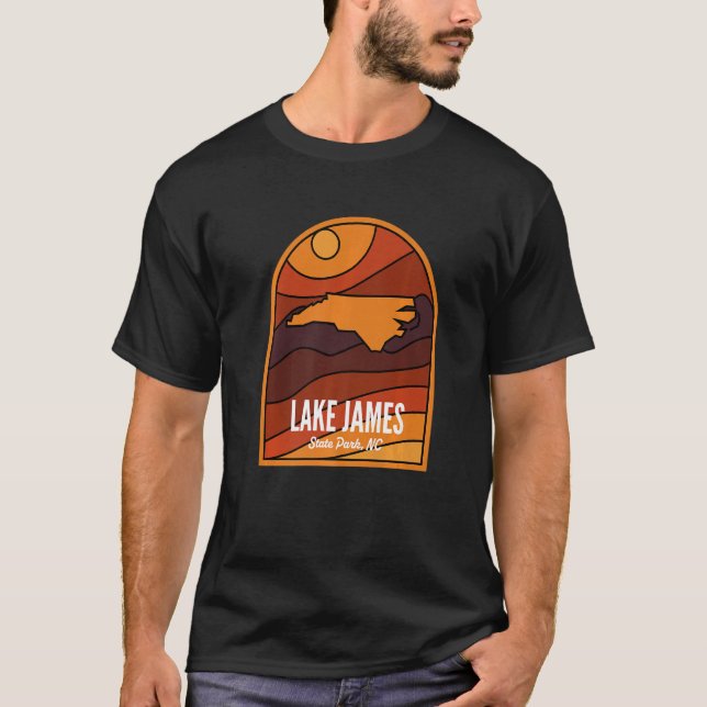 Lake James Staat Park Nc Retro T-Shirt (Vorderseite)