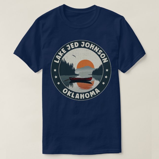 Lake Jed Johnson Oklahoma Sunset T-Shirt (Design vorne)