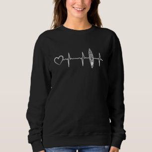 Lake Kayak Heartbeat - Heart of Sup White Water Ka Sweatshirt