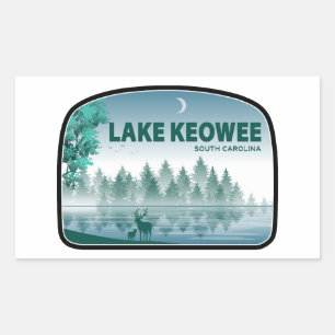 Lake Keowee South Carolina Hirsche Rechteckiger Aufkleber