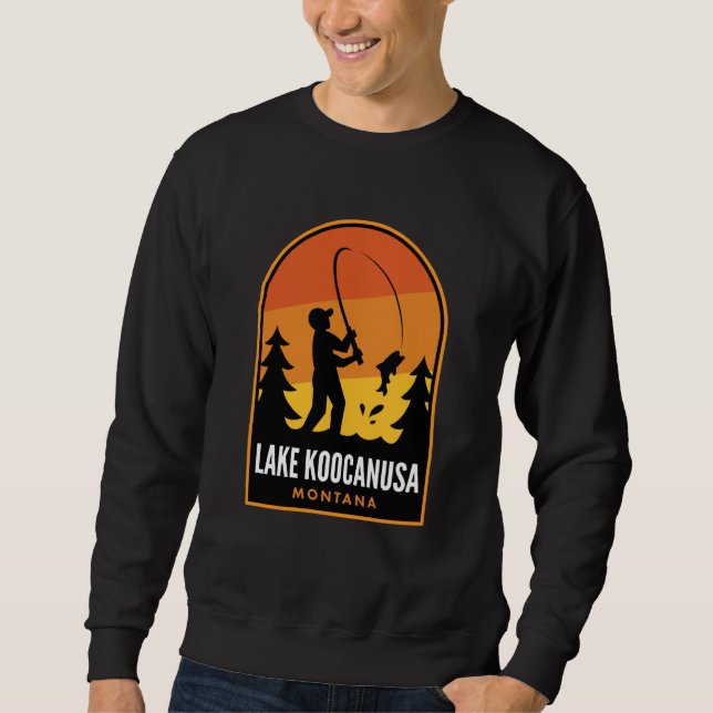 Lake Koocanusa Montana Fishing Sweatshirt (Vorderseite)
