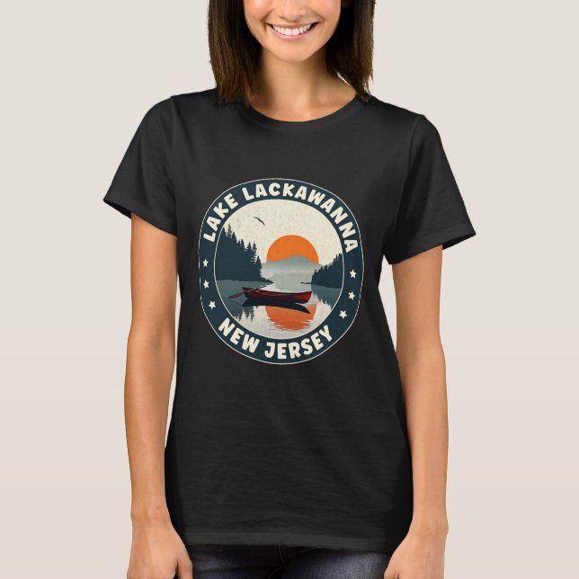 Lake Lackaw New Jersey Sunset T Shirt  (Vorderseite)