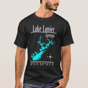 Lake Lanier Georgia Kartenkoordinaten T-Shirt