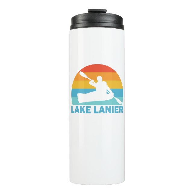 Lake Lanier Georgia Kayak Thermosbecher (Vorderseite)