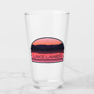 Lake Lanier Georgia Roter Sonnenaufgang Glas