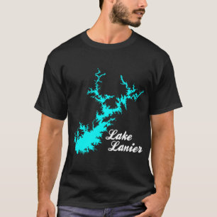 Lake Lanier Georgia Schriftzug Karte T-Shirt