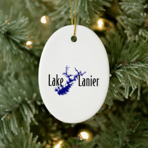 Lake Lanier Georgia See- und Kartenmaterial für Bo Keramik Ornament