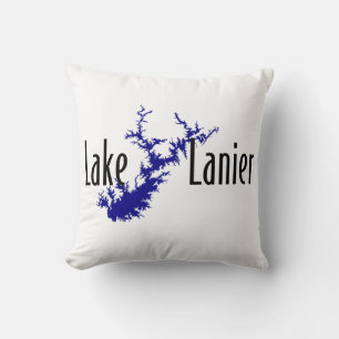Lake Lanier Georgia See- und Kartenmotiv für Boots Kissen