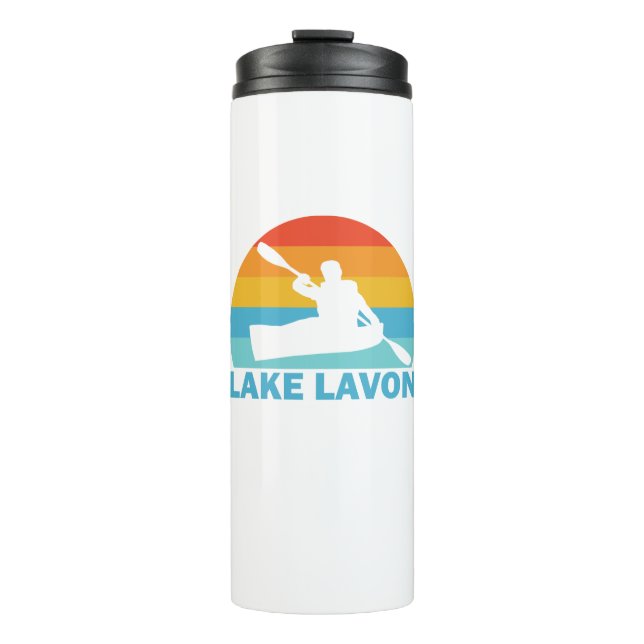 Lake Lavon Texas Kayak Thermosbecher (Vorderseite)