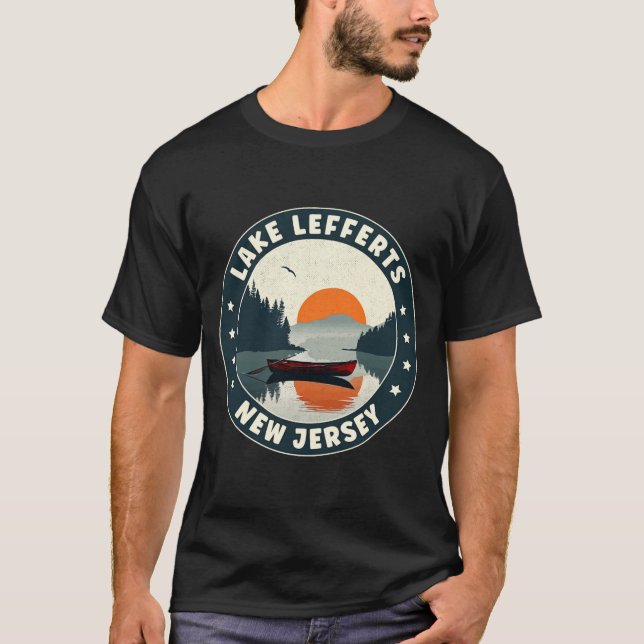 Lake Lefferts New Jersey Sunset T Shirt  (Vorderseite)