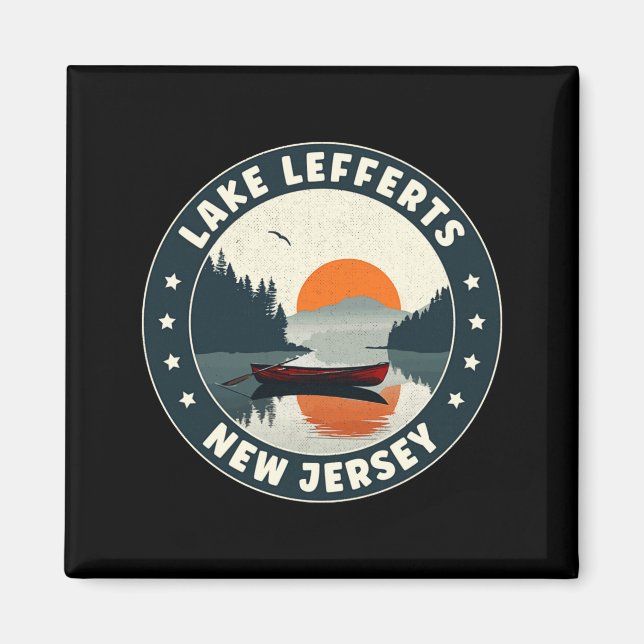 Lake Lefferts New Jersey Sunset T Shirt  Magnet (Vorne)