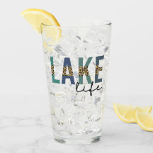 Lake Life Cheetah Print Typografy