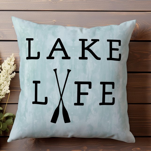 Lake Life Fun Blue Water Summer House Kissen (Von Creator hochgeladen)