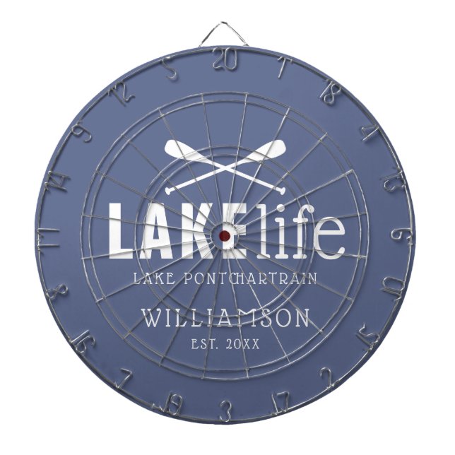 Lake Life Paddles Personalisiert Dartscheibe (vorne)