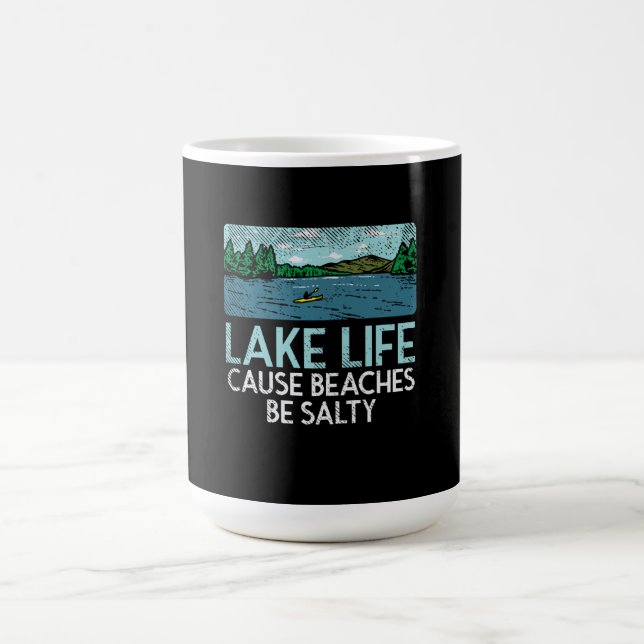 Lake Life Salty Beaches Kaffeetasse (Mittel)