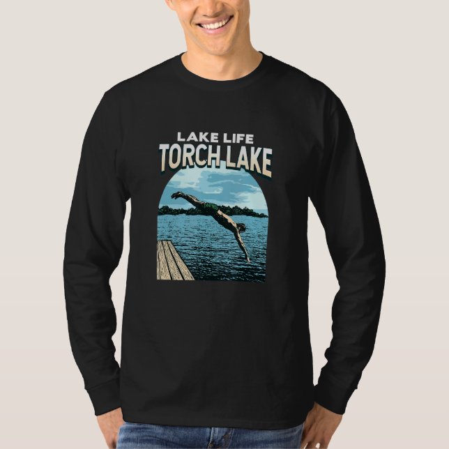Lake Life Torch Lake Festival Swimming Pool T-Shirt (Vorderseite)