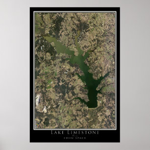 Lake Limestone Texas Satellite Poster Karte