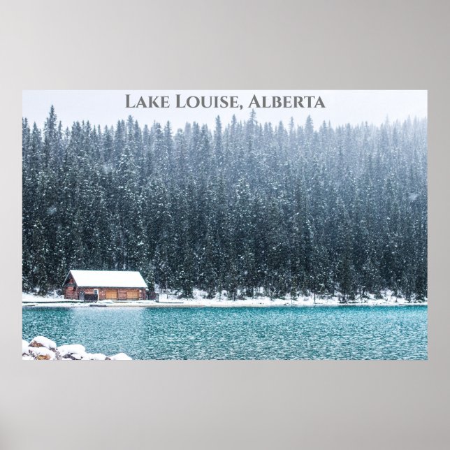 Lake Louise Alberta Canada Fotografie im Winter Poster (Vorne)