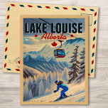 Lake Louise Alberta Canada Mountain Vintag in den  Postkarte<br><div class="desc">Lake Louise Alberta Kanada. Dieses Vintage Design macht den Fans von kanadischen Städten Weihnachten oder Geburtstag zu einem großartigen Geschenk. Das Vintage Retro-Design ist ein perfektes Geschenk für Camping- und Naturliebhaber. 1 - Sie können den Text ganz einfach ändern oder löschen und ihn ändern, indem Sie auf den PERSONALISIEREN -...</div>