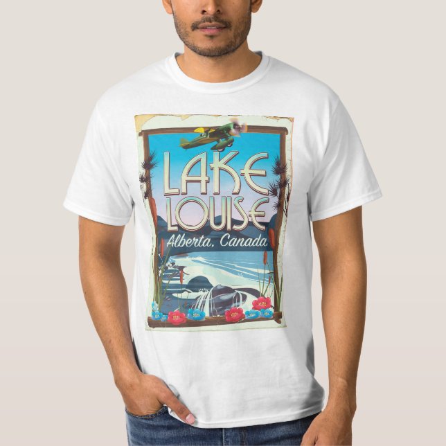 Lake Louise, Alberta Canada Reiseplakat T-Shirt (Vorderseite)