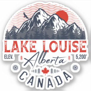 Lake Louise Alberta Canada Travel Ski Souvenirs Aufkleber