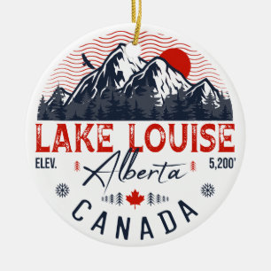 Lake Louise Alberta Canada Travel Ski Souvenirs Keramik Ornament