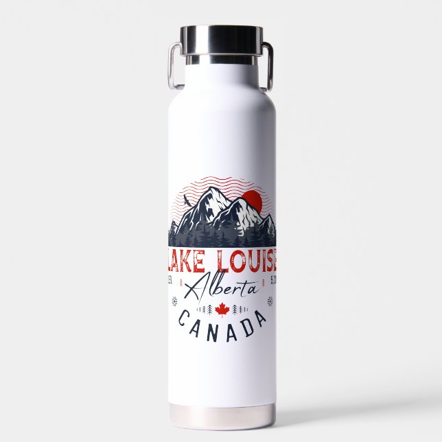 Lake Louise Alberta Canada Travel Ski Souvenirs Trinkflasche (Vorne)