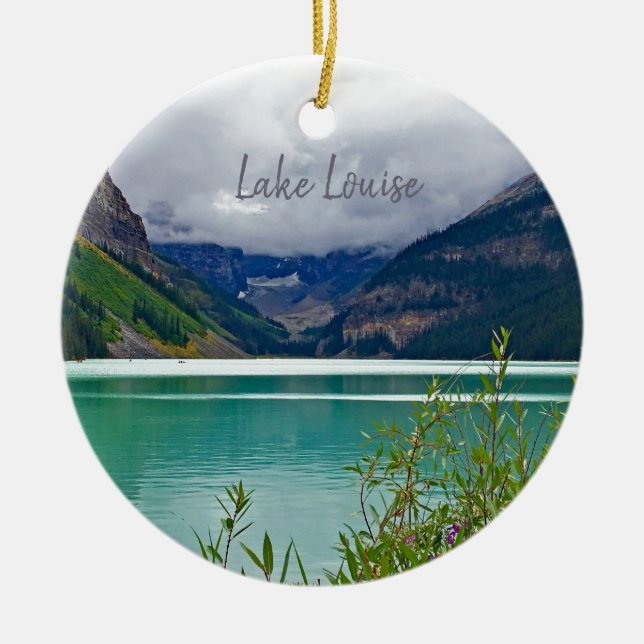 Lake Louise Banff Canadian Rockies Reisen Keramik Ornament (Vorne)