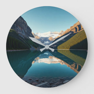 Lake Louise: Banff National Park Canada Große Wanduhr