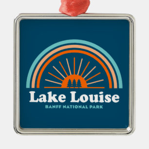 Lake Louise Banff National Park Rainbow Ornament Aus Metall